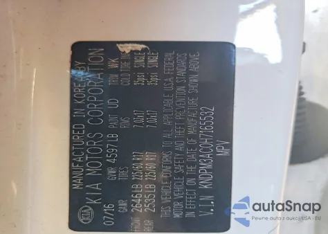 2017 Kia Sportage Lx from USA, damaged, VIN KNDPM3AC0H7165532